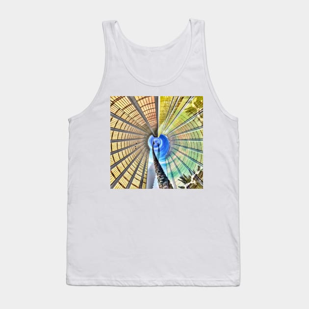 Whirling Building and Palms Abstract Tank Top by Debra Martz